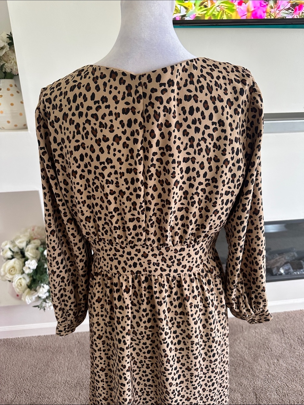 J. Crew Brown Leopard Print Midi Dress - Picture 7 of 11